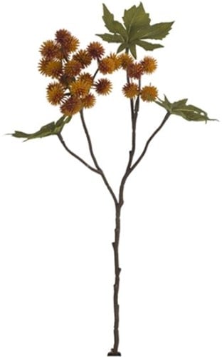 [A-027557] Ricinus Castor Oil spray dry colour Orange Zijden 43 cm per stuk