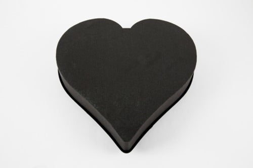 [A-019203] OASIS® Eychenne® All Black™ Hart 28 cm per stuk zwart steekschuim oase voor verse, kunst en droogbloemen