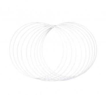 [A-022238] Metalen ring Wit gelakt 20 cm doos 10 stuks