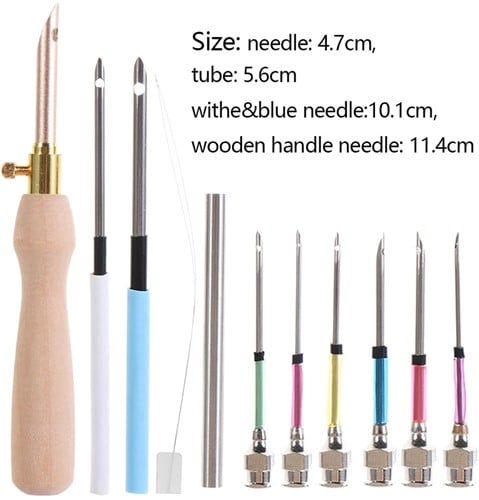 [A-023850] Punchnaalden set Houten handvat DIY 11-delig per set 