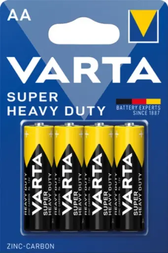 [A-027885] Batterijen Varta AA Super Heavy Duty Batterijen - Blisterverpakking 4 stuks  