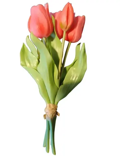 [A-027886] Tulpen Real Touch Cerise Luxe Siliconen Latex Bundel 5 stuks